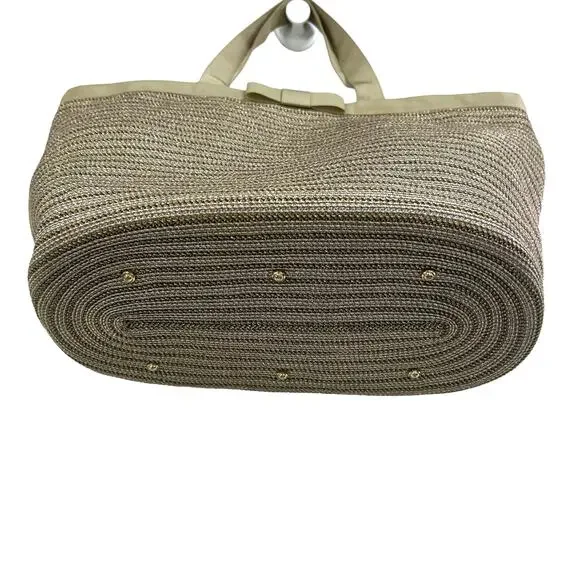 Eric Javits New York Bow Detail Oversized Lined Double Handle Tote Bag - Picture 3 of 7